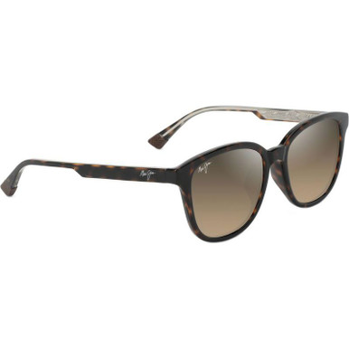 Ku'ikahi Alt Fit - Shiny Dark Havana and Transparent Yellow/HCL Bronze Polarised Glass Lenses