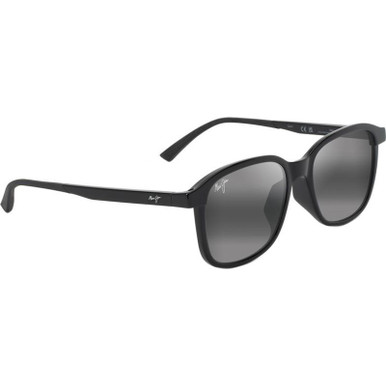 Shiny Black/Neutral Grey Polarised Glass Lenses