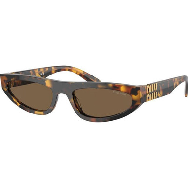 Miu Miu MU07ZS, Honey Havana/Dark Brown Lenses