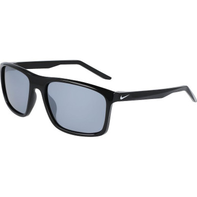 Nike Fire L, Black/Silver Flash Mirror Polarised Lenses