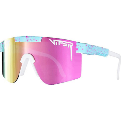 Pit Viper The Single Wides - Gobby Light Blue/Pink Mirror Polarised Lenses
