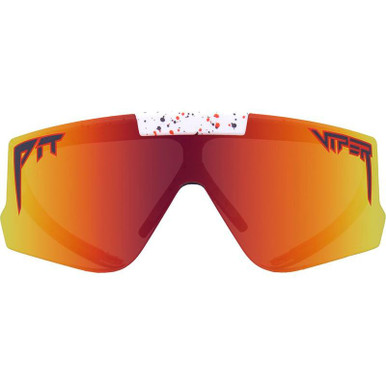 Pit Viper Flip Offs - Heater White/Red Mirror Lenses