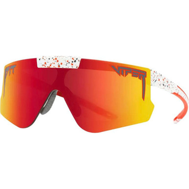 Pit Viper Flip Offs - Heater White/Red Mirror Lenses