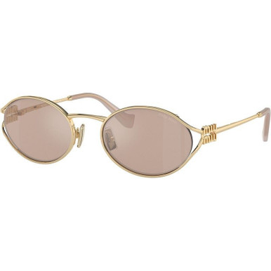 Miu Miu MU52YS, Pale Gold/Pink Gold Lenses