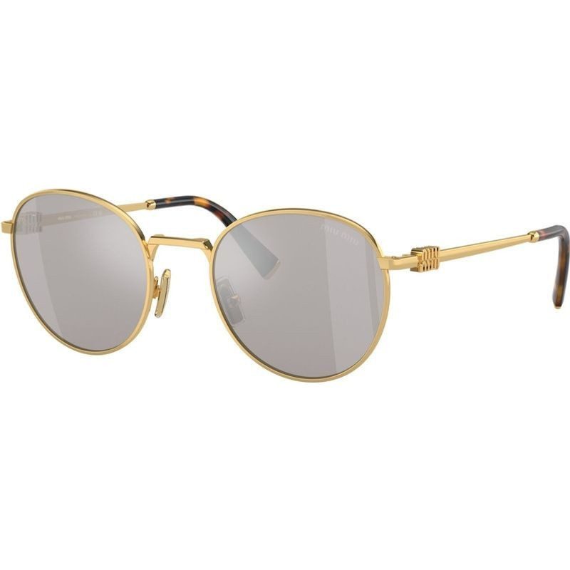 Miu Miu Mu55zs Gold/Light Grey Mirror Silver | Afterpay