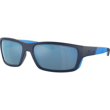 Frambuesa AN4336 - Shiny Matte Dark Blue and Light Blue/Water Mirror Polarised Lenses