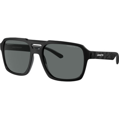 Shiny Matte Recycled Black/Dark Grey Polarised Lenses