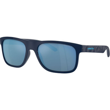 Khim AN4341 - Shiny Matte Dark Blue/Water Mirror Polarised Lenses