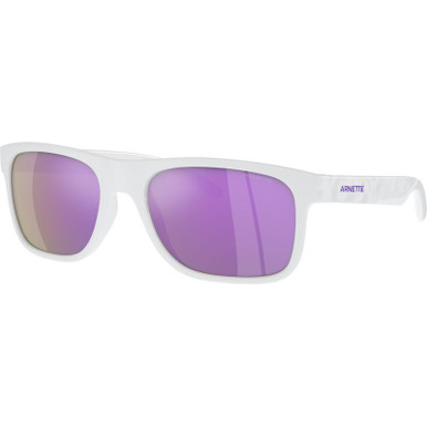 Shiny Matte White/Violet Mirror Lenses