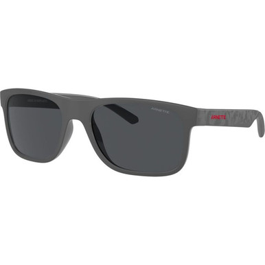 Arnette Khim AN4341 - Shiny Matte Medium Grey/Dark Grey Lenses
