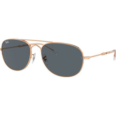 Ray-Ban Bain Bridge RB3735 - Rose Gold/Blue Glass Lenses 57 Eye Size