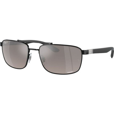 Ray-Ban Chromance RB3737CH - Black/Light Grey Mirror Polarised Lenses