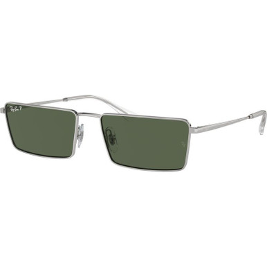 Emy RB3741 - Silver/Dark Green Polarised Lenses 59 Eye Size