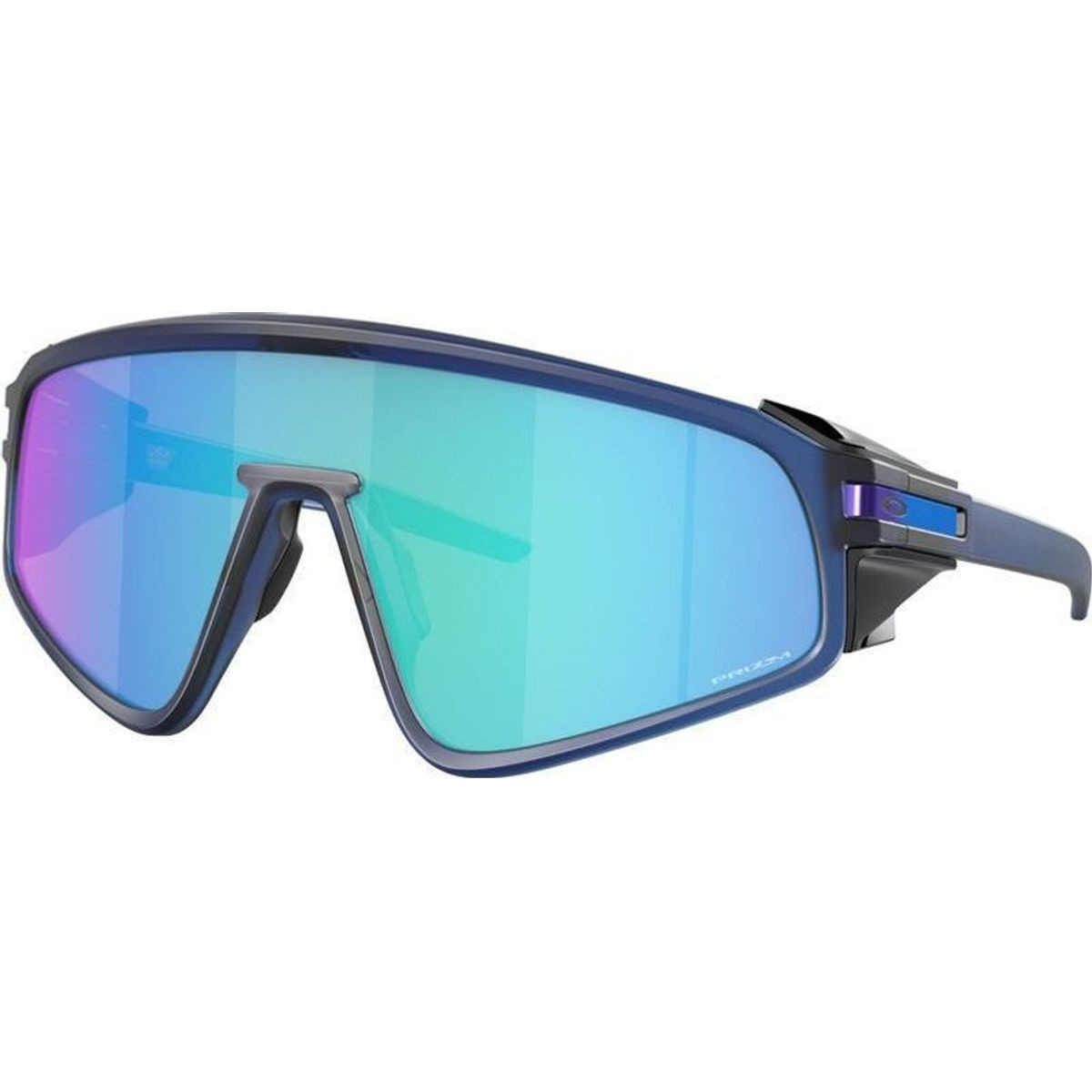 Shop the Oakley Latch Panel Sunglasses Navy/Prizm Sapphire