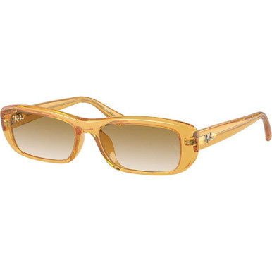 RB4436D - Transparent Yellow/Light Brown Clear Gradient Lenses