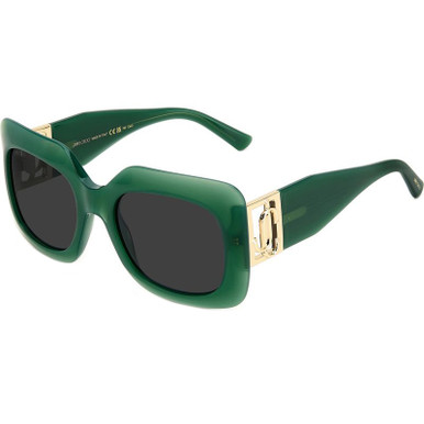 Jimmy Choo Gaya - Gold Green/Grey Lenses