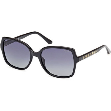 Guess GU00100, Shiny Black/Smoke Polarised lenses