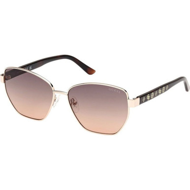 Guess GU00102 - Shiny Pale Gold/Brown Gradient Lenses