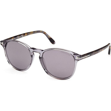 Tom Ford Lewis FT1097 - Shiny Grey/Smoke Mirror Lenses