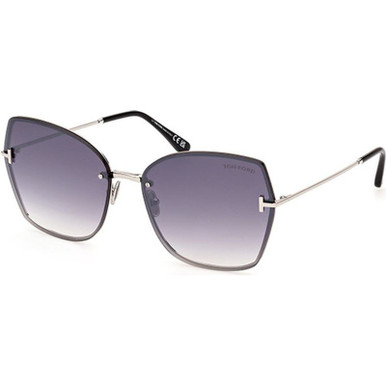 Tom Ford Nickie FT1107, Shiny Palladium/Smoke Mirror Lenses