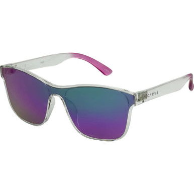 Carve Riot - Crystal Clear/Aqua Purple Iridium Lenses