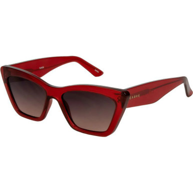 Carve Tahoe - Gloss Crystal Cherry Red/Grey Pink Gradient Lenses