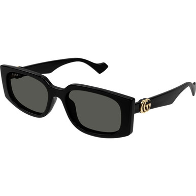 Shop GUCCI GG1714S Sunglasses Black/Grey Gradient | Afterpay