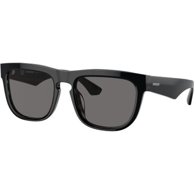 Top Black and Vintage Check/Dark Grey Polarised Lenses