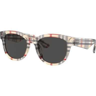 Burberry BE4432U, Vintage Check/Dark Grey Lenses