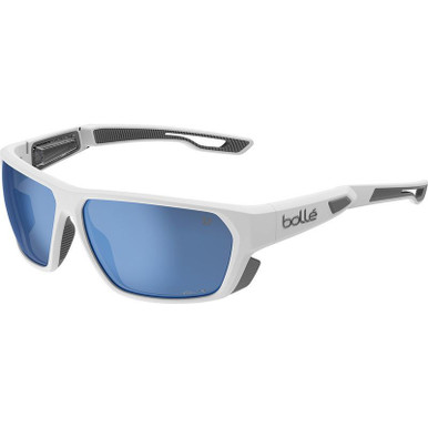 Airfin - Matte White and Grey/Volt Offshore Polarised Lenses