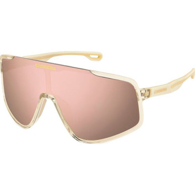 Carrera 4017/S, Crystal Beige/Rose Gold Mirror Lenses