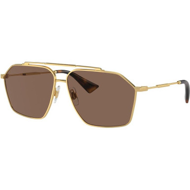 Dolce &amp; Gabbana DG2303, Gold/Dark Brown Lenses