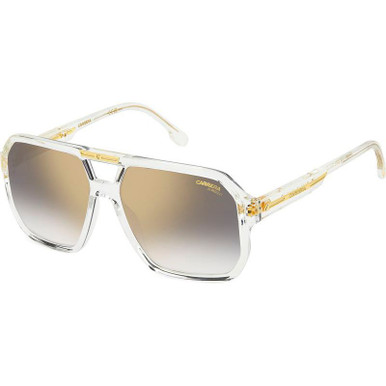 Carrera Victory C 01/S, Crystal/Grey Gold Mirror Lenses