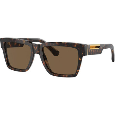 Dolce &amp; Gabbana DG4465, Havana/Dark Brown Lenses