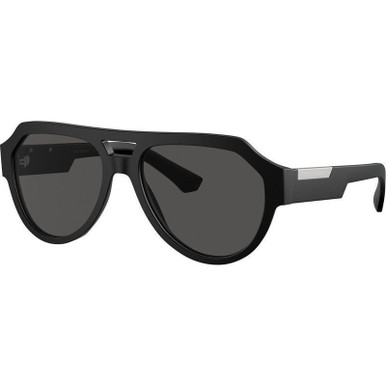 Dolce &amp; Gabbana DG4466F, Matte Black/Grey and Black Mirror Lenses