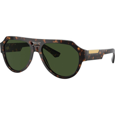 DG4466F - Havana/Dark Green Lenses