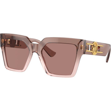 Versace VE4458F, Transparent Brown/Light Brown Lenses