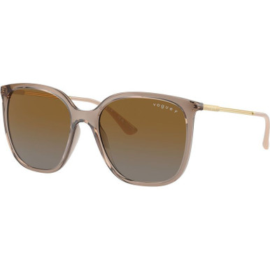 Vogue Eyewear VO5564S, Transparent Brown/Brown Grey Gradient Polarised Lenses