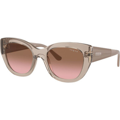 Vogue Eyewear VO5567S - Transparent Caramel/Brown Pink Gradient Lenses