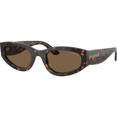 Vogue Eyewear VO5585S, Dark Havana/Dark Brown Lenses