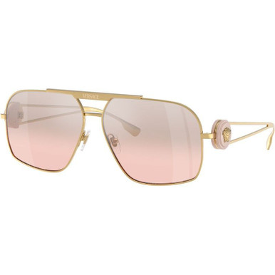 Gold/Silver Light Pink Gradient Mirror Lenses