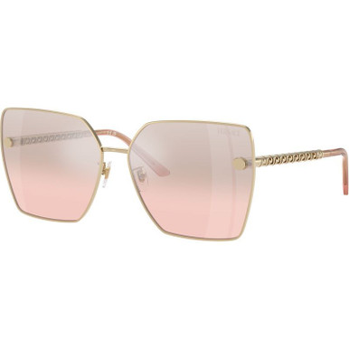 Pale Gold/Silver Light Pink Gradient Mirror Lenses