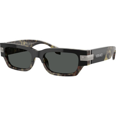 Versace VE4465, Havana/Dark Grey Lenses