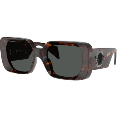 Versace VE4473U, Dark Havana/Dark Grey Lenses