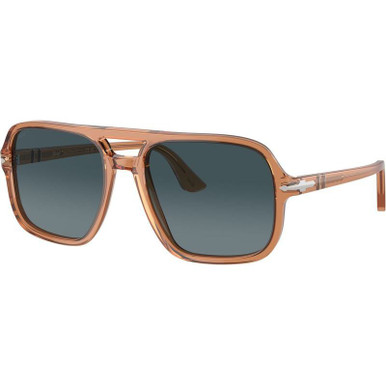 Persol PO3328S - Transparent Brown/Blue Gradient Polarised Glass Lenses 58 Eye Size