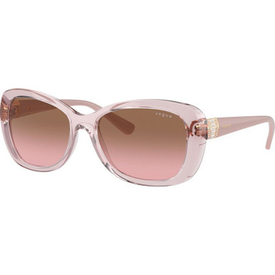 Vogue Eyewear VO2943SB, Transparent Pink/Brown Pink Gradient Lenses