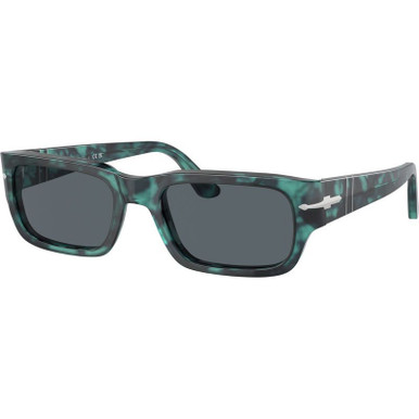 Adrien PO3347S - Blue Havana/Blue Glass Lenses 55 Eye Size