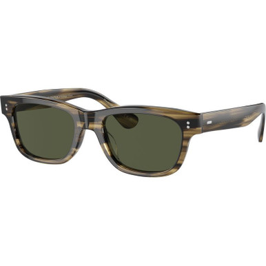 Oliver Peoples Rosson Sun OV5540SU, Olive Smoke/G15 Glass Lenses