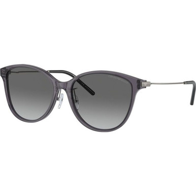 Emporio Armani EA4220 - Shiny Transparent Black/Grey Gradient Lenses