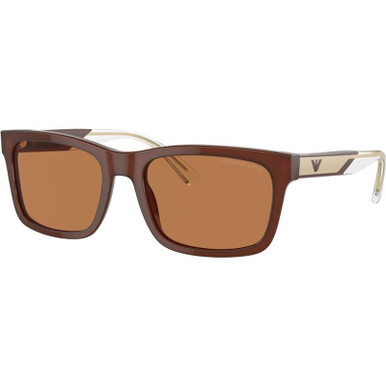 Emporio Armani EA4224F, Shiny Opaline Brown/Brown Lenses